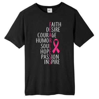 Breast Cancer Awareness Fearless Faith Tall Fusion ChromaSoft Performance T-Shirt