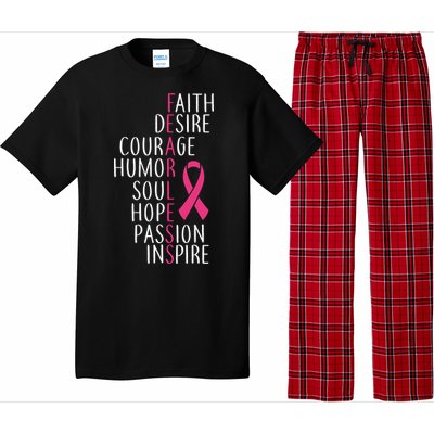 Breast Cancer Awareness Fearless Faith Pajama Set