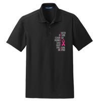 Breast Cancer Awareness Fearless Faith Dry Zone Grid Polo