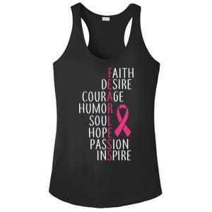 Breast Cancer Awareness Fearless Faith Ladies PosiCharge Competitor Racerback Tank