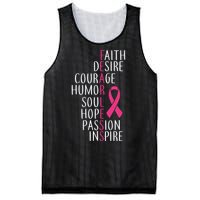 Breast Cancer Awareness Fearless Faith Mesh Reversible Basketball Jersey Tank