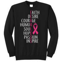 Breast Cancer Awareness Fearless Faith Tall Sweatshirt