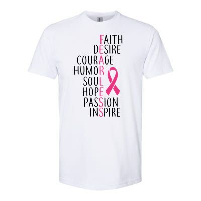 Breast Cancer Awareness Fearless Faith Softstyle CVC T-Shirt