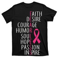 Breast Cancer Awareness Fearless Quote T-Shirt