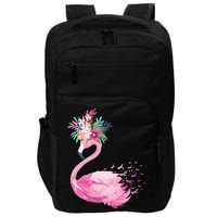 Breast Cancer Awareness Flamingo Floral Impact Tech Backpack