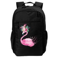 Breast Cancer Awareness Flamingo Floral Daily Commute Backpack