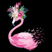 Breast Cancer Awareness Flamingo Floral Bucket Hat