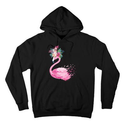 Breast Cancer Awareness Flamingo Floral Tall Hoodie