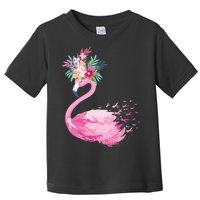 Breast Cancer Awareness Flamingo Floral Toddler T-Shirt