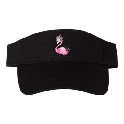 Breast Cancer Awareness Flamingo Floral Valucap Bio-Washed Visor