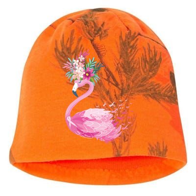 Breast Cancer Awareness Flamingo Floral Kati - Camo Knit Beanie