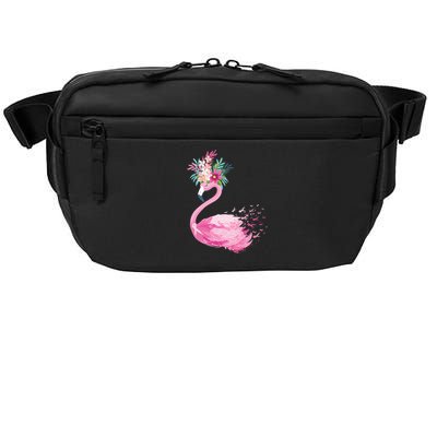 Breast Cancer Awareness Flamingo Floral Crossbody Pack