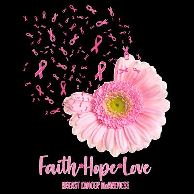 Breast Cancer Awareness Flowers Ribbons T-Shirt