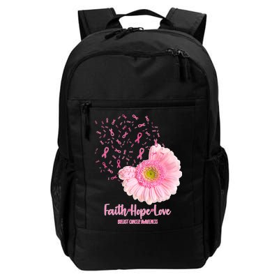 Breast Cancer Awareness Flowers Ribbons Daily Commute Backpack