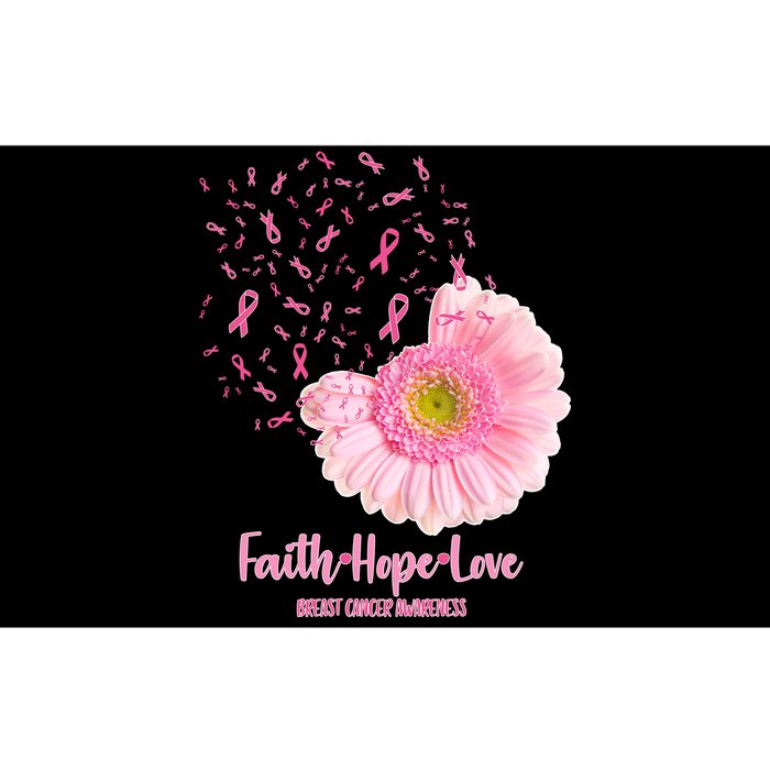 Breast Cancer Awareness Flowers Ribbons Bumper Sticker