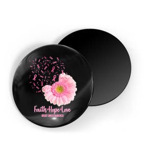 Breast Cancer Awareness Flowers Ribbons Magnet