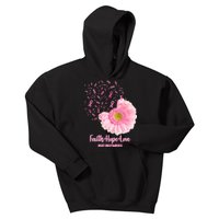 Breast Cancer Awareness Flowers Ribbons Kids Hoodie