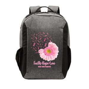 Breast Cancer Awareness Flowers Ribbons Vector Backpack