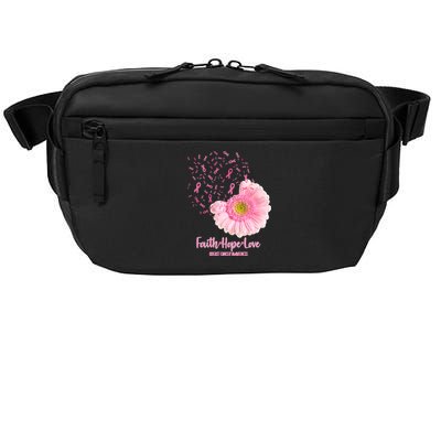 Breast Cancer Awareness Flowers Ribbons Crossbody Pack