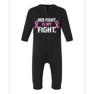 Breast Cancer Awareness Her Fight Is My Fight Infant Fleece One Piece