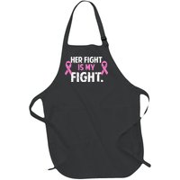 Breast Cancer Awareness Her Fight Is My Fight Full-Length Apron With Pockets