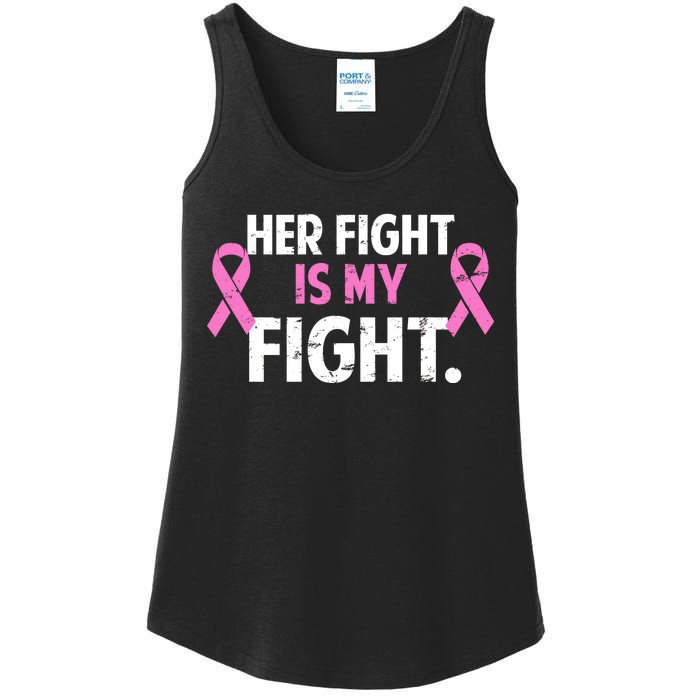 Breast Cancer Awareness Her Fight Is My Fight Ladies Essential Tank