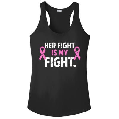 Breast Cancer Awareness Her Fight Is My Fight Ladies PosiCharge Competitor Racerback Tank