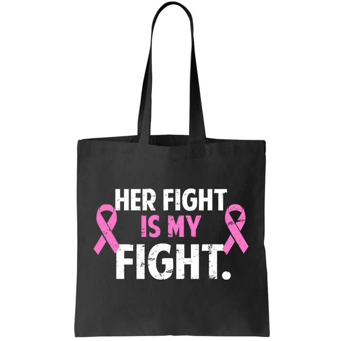 Breast Cancer Awareness Her Fight Is My Fight Tote Bag