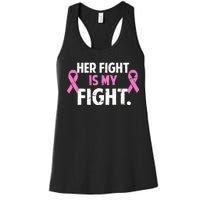 Breast Cancer Awareness Her Fight Is My Fight Women's Racerback Tank