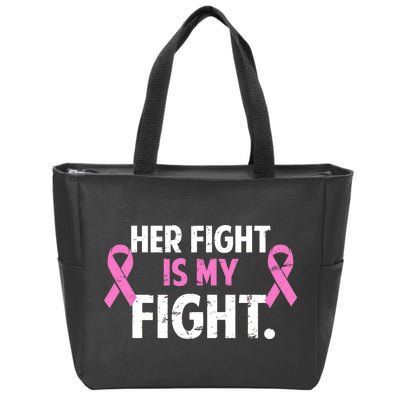 Breast Cancer Awareness Her Fight Is My Fight Zip Tote Bag