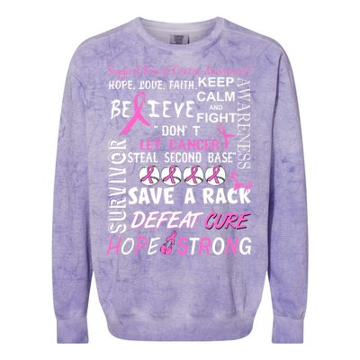 Breast Cancer Awareness Mash-Up Colorblast Crewneck Sweatshirt