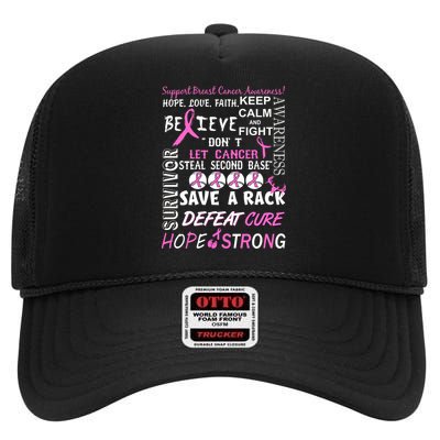 Breast Cancer Awareness Mash-Up High Crown Mesh Back Trucker Hat