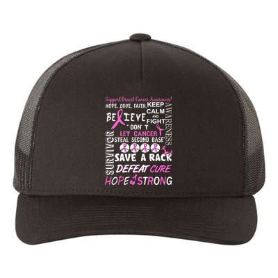 Breast Cancer Awareness Mash-Up Yupoong Adult 5-Panel Trucker Hat