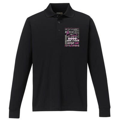 Breast Cancer Awareness Mash-Up Performance Long Sleeve Polo