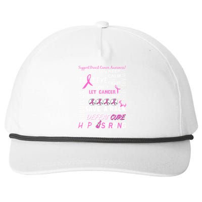 Breast Cancer Awareness Mash-Up Snapback Five-Panel Rope Hat