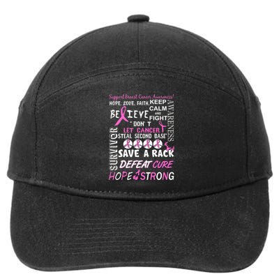 Breast Cancer Awareness Mash-Up 7-Panel Snapback Hat