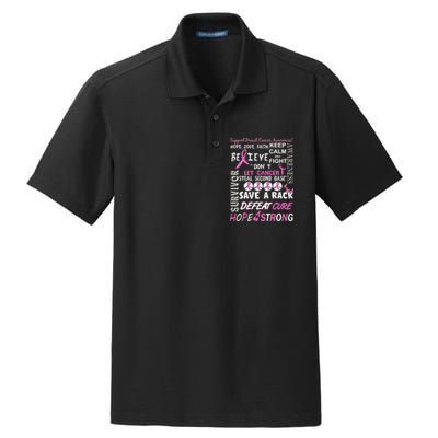 Breast Cancer Awareness Mash-Up Dry Zone Grid Polo