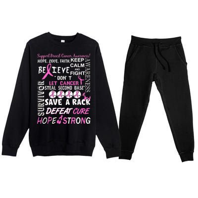 Breast Cancer Awareness Mash-Up Premium Crewneck Sweatsuit Set