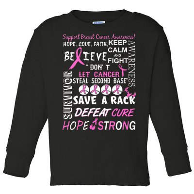 Breast Cancer Awareness Mash-Up Toddler Long Sleeve Shirt