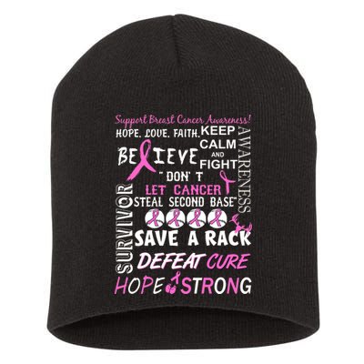 Breast Cancer Awareness Mash-Up Short Acrylic Beanie