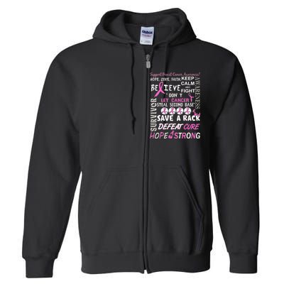 Breast Cancer Awareness Mash-Up Full Zip Hoodie