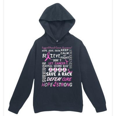 Breast Cancer Awareness Mash-Up Urban Pullover Hoodie