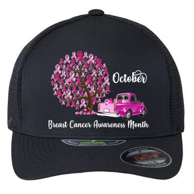 Breast Cancer Awareness Month October Roots Flexfit Unipanel Trucker Cap