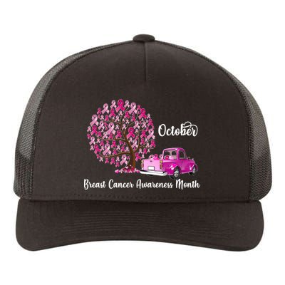 Breast Cancer Awareness Month October Roots Yupoong Adult 5-Panel Trucker Hat