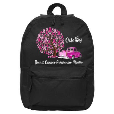 Breast Cancer Awareness Month October Roots 16 in Basic Backpack