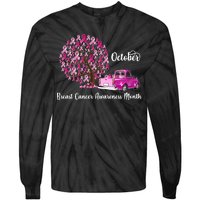 Breast Cancer Awareness Month October Roots Tie-Dye Long Sleeve Shirt