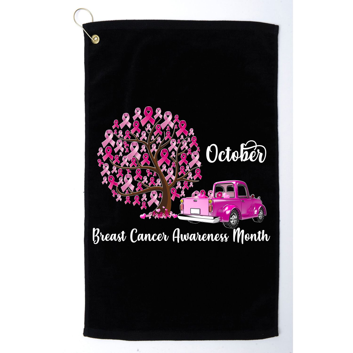 Breast Cancer Awareness Month October Roots Golf Towel