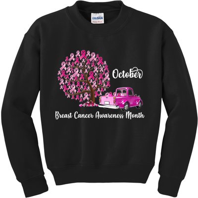 Breast Cancer Awareness Month October Roots Kids Sweatshirt