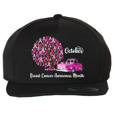 Breast Cancer Awareness Month October Roots Wool Snapback Cap