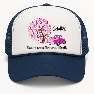 Breast Cancer Awareness Month October Roots Trucker Hat